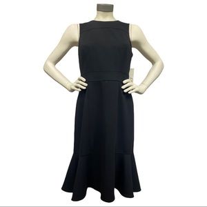 NWT Eliza J Black Ruffled Fit & Flare Dress Size 8